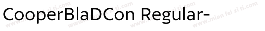 CooperBlaDCon Regular字体转换